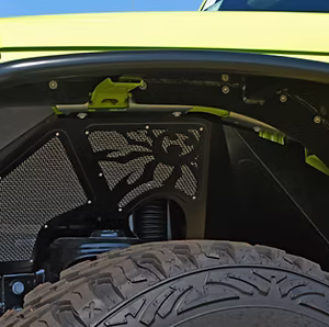 JK Front Inner Fender Kit - Aluminum Vented Black