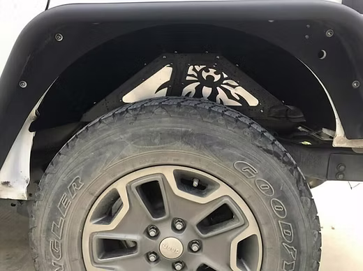 JK Rear Inner Fender Kit – Aluminium Vented Black