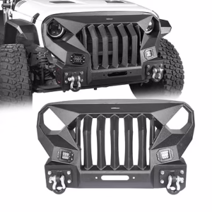 JK Longhorn Stubby Front Grill Bumper w/ LED