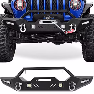 AL Mid Width Black Front Winch HD Bumper