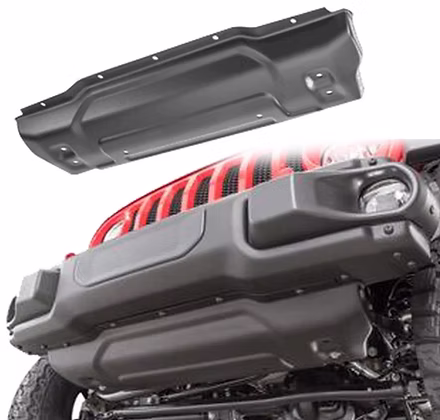 JL Steel Front Bumper Skid Plate