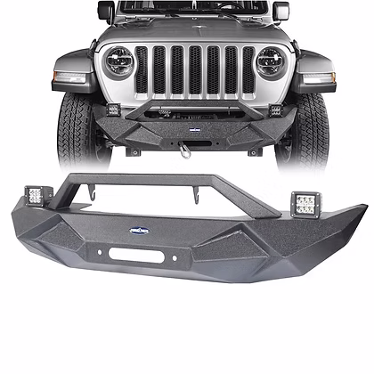 Longhorn Stubby Front Bumper  w/ Bull Bar