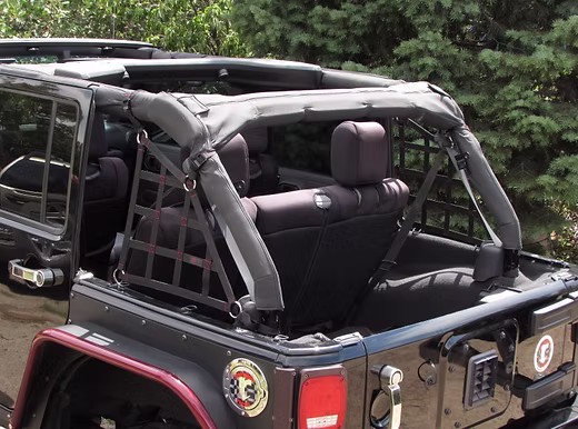 Jeep Wrangler 3-Piece Rear Cargo Netting Kit (2Dr)