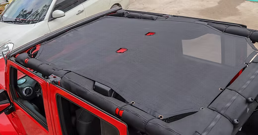 JK 4-Door Full Size Sunshade Net