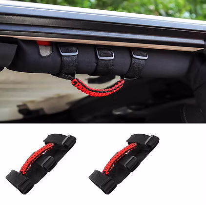 Roll bar nylon strap grab handle