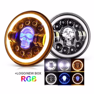 RGB LED Skull Projector Headlight