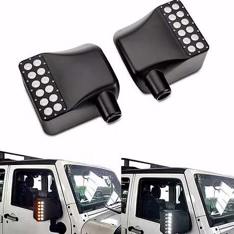 JK Side Mirror cover with LED DRL & Indicators