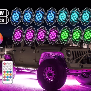 16-Pod RF Remote & Bluetooth App Control RGB Rock Light