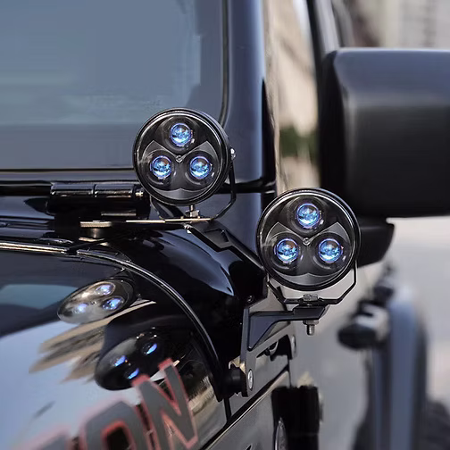 Jeep Wrangler JL Light Brackets Fits 2 cube lights