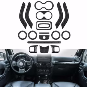 JK 18pcs Interior Cover Trim Kit (Carbon Fiber Texture)