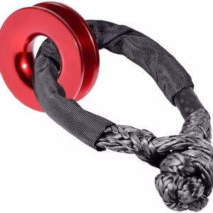AL Towing Winch Snatch Recovery Ring with Black Soft Shackle