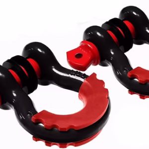 Black D-Ring Shackles 2 Pack