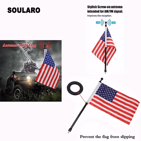 TJ 14″ Aluminium Flag Antenna