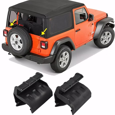 JK Soft Top Rear Window Clips Retainer Brackets